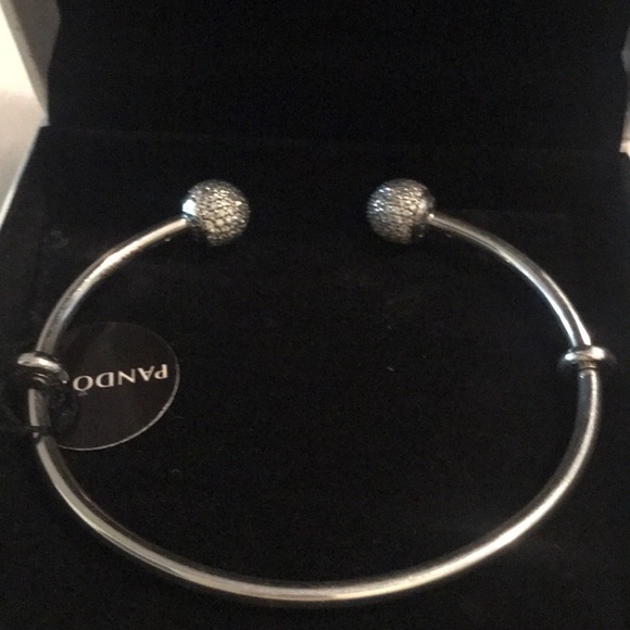 Pave Pandora bracelet. Does not come with charms. - Picture 1 of 3